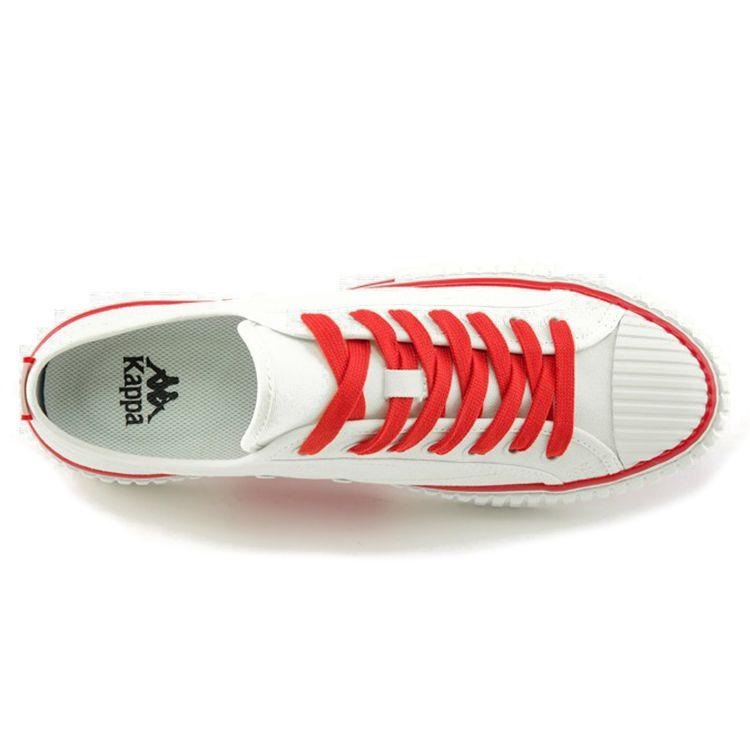 Kappa Casual Logo Slip Resistant Durable Low Top Skate Shoes Unisex Sneaker White Red K0BX5VS08D-012A