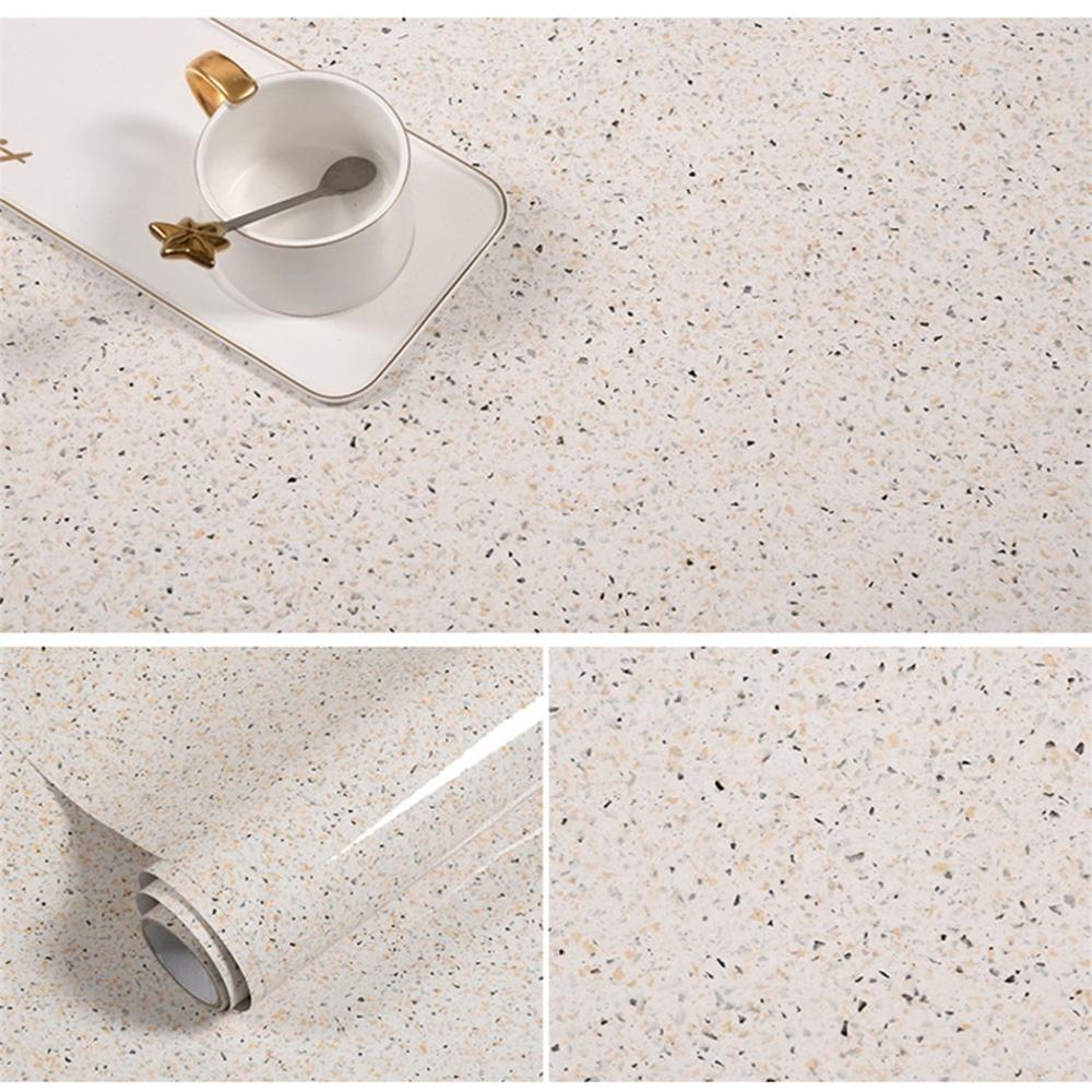 Tapet Impermeabil Rezistent la Ulei Marmură Bej Hârtie de Contact PVC Autoadeziv Baie Bucătărie Blat Lucios Îmbunătățire Acasă