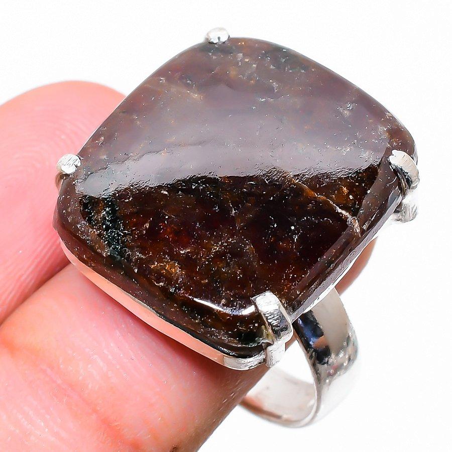 

Lepidolite Stone Gemstone Handmade Ethnic Jewelry Ring Size 8.5SR-3692