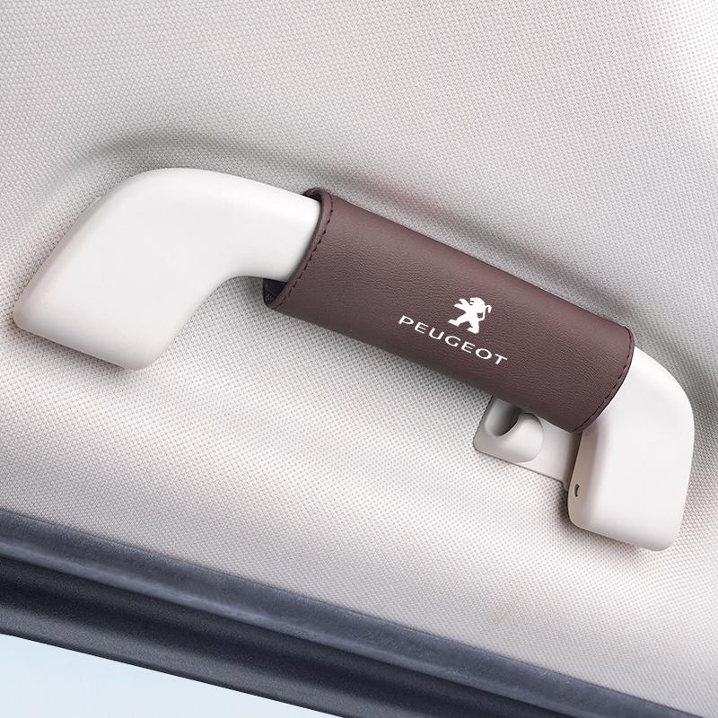 1Pcs PU Leather Roof Handle Anti-scratch Protector Case For Peugeot 206 307 308 207 3008 208 407 508 2008 5008 301 406 408 607