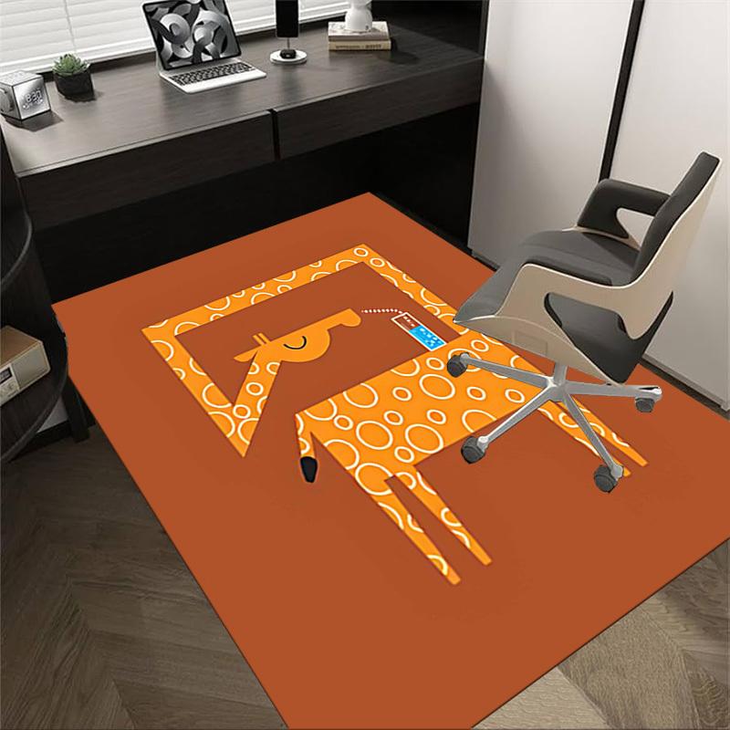 

1PC Giraffe pattern Non-Slip Floor Carpet Compatible for Office&Living Room&Bedroom&Dining room - Flat-Weave Machine-W305 60cm by 90cm