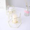 Nordic Gold Wrought Iron Aromatherapy Candle Holder, European Romantic Metal Ornament.