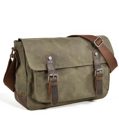 Mukawa Męska Wodoodporna Płócienna Torba Kurierska Crossbody - Retro Sportowa Torba na Ramię