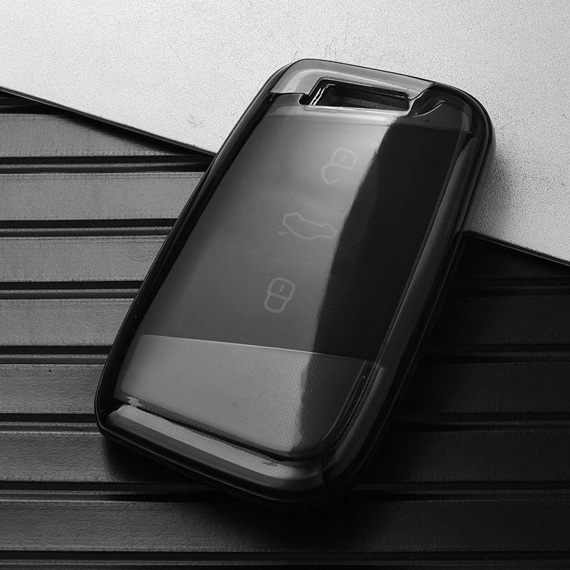 Geantă de husă pentru chei de mașină, transparentă, moale, TPU, pentru VW Volkseagen Passat B8 Magotan pentru Skoda Superb A7 Kodiaq Seat Shell Fob
