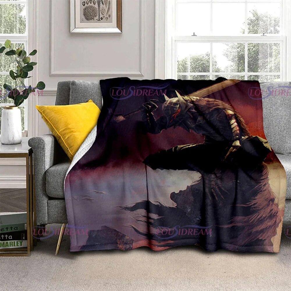 

Одеяло с принтом Berserk Guts, покрывало для детей, дорожное одеяло для взрослых, мягкое покрывало, декор, офисное одеяло King 75x100cm 30x40inch