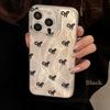 Pink Feather Yarn Bow Protective Case for iPhone 12/14/15 Pro Max/16
