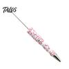 Smooth Ink Ballpoint Pen DIY Beadable Pen, Plastic Beaded Black Writing for Students Teens Teachers School Office Supplies Unique Hand-painted