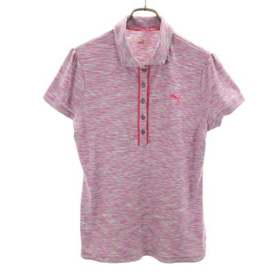 Camisa Polo com manga francesa e punho completo L rosa Feminina Usada