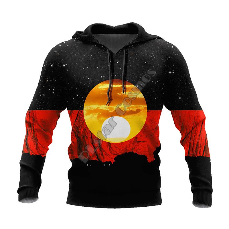 Spring and Autumn Men's Pullover Sweater 3D Digital Tattoo Print Loose Sweater