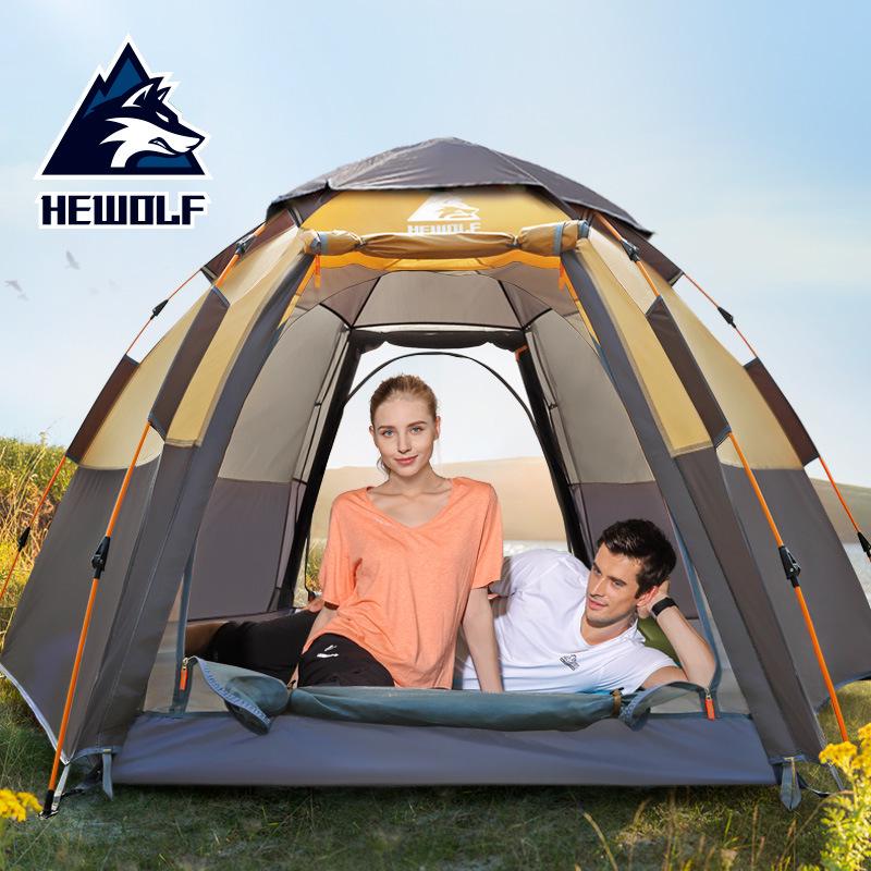 Portable Automatic Fast-Opening Rainproof Tent for 2-4 People - Ideal for Outdoor Camping, Wilderness, & Beach