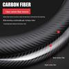 Carbon Fiber Pattern Steering Wheel Cover, All-Season, Non-Slip, Wear-Resistant, Hand-Sewn, Sweat-Absorbent Grip, Interior Accessory