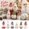 Christmas Hanging Ornaments with Plush Old Man Doll and Snowman, Christmas Tree Decorations