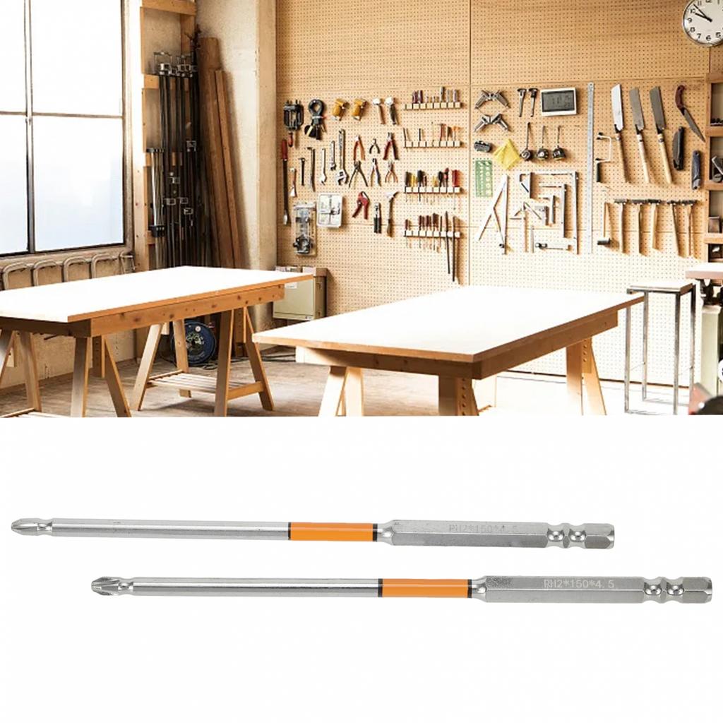 1/4\'\'(6.35mm) Hex Screwdriver Bits 150mm 2 X 80mm