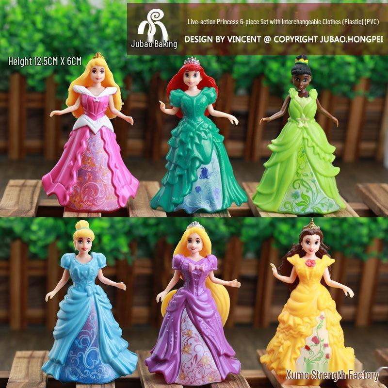 Princess Dress-Up Doll Set with Changeable Clothes, Frozen Theme, Perfect Birthday Gift for Little Girls
