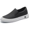 New 2025 Men's Leather Casual Sneakers Spring Summer Fashion Slip-On Black Shoes Soft Sole Comfortable for Everyday Wear White