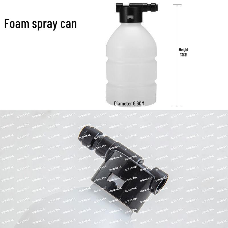 Cordless Alloy Car Wash Gun with Long Rod, Fan Nozzle, Beverage Bottle Connector, and Storage Box.