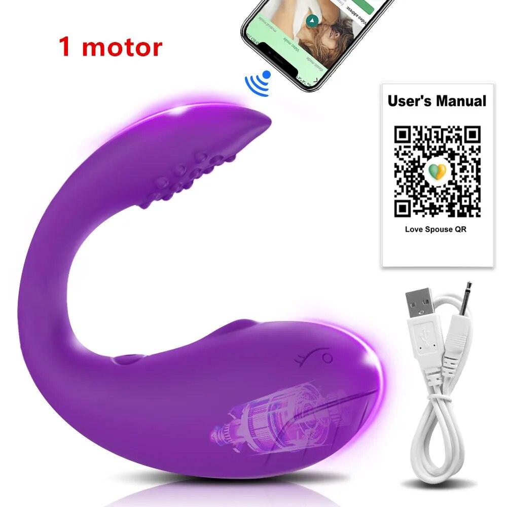 Powerful APP Bluetooth Vibrator for Women Panties with 2 Motors G Spot Dildo Massager Vibrating Love Egg Sex Toys for Adults