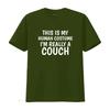 Mens This Is My Human Costume I M Really A Couch T Shirt Black X Large vintage Washed designer clothes Slightly Soft Stretched