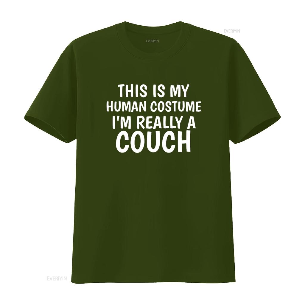 Mens This Is My Human Costume I M Really A Couch T Shirt Black X Large vintage Washed designer clothes Slightly Soft Stretched