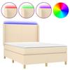 VidaXL Sommier à Lattes de Lit avec Matelas et LED, Lit Rembourré, Lit Double, Lit Adulte de Chambre à Coucher Intérieur, 3138722