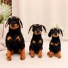 Lifelike Rottweiler Stuffed Animal Sitting Pose Plush Toy Small Dog Wildlife Park Keepsake Kids Present 30cm