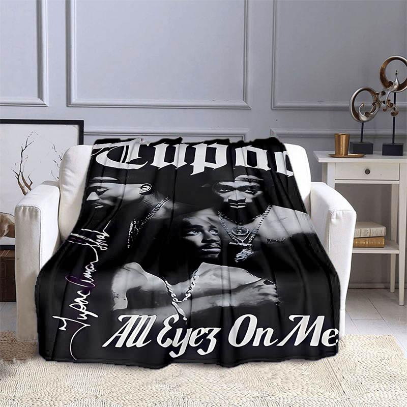 Hip-hop 2PAC Printed Blanket Picnic Blanket Warm Blankets Outdoor Blanket Home Bed Linings Blankets for Beds Birthday Gift