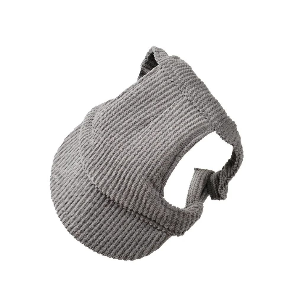 Breathable Pet Sun Hats Corduroy Cat Headwear Multi-color Dog Baseball Cap  Walking Hiking