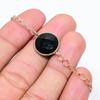 Black Spinel Gemstone Handmade 925 Sterling Silver Jewelry Bracelet 7-8" GK-6338