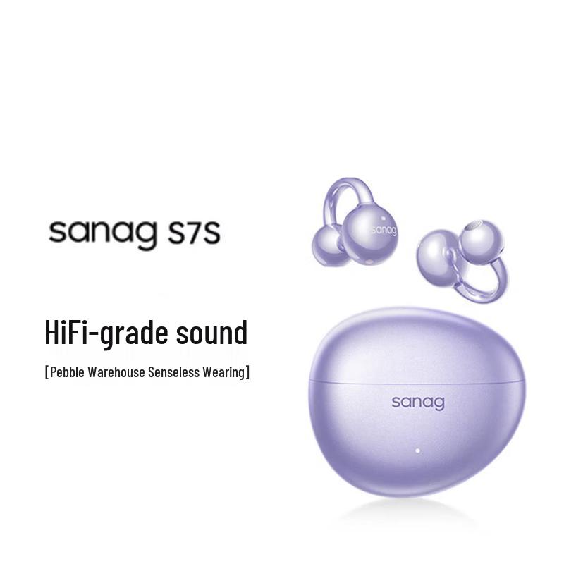 

SANAG S7S AI Open-Ear Noise-Canceling Bluetooth Ear-Clip Headset