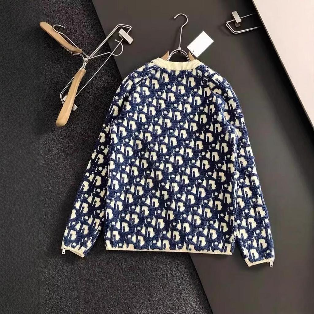 Herren Winter Luxus Reißverschluss Jacquard Strickpullover: Modisches, vielseitiges und gutaussehendes Schwergewichtsoberteil
