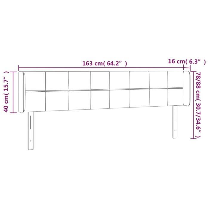 VidaXL Tête de Lit à LED Meuble de Chambre à Coucher Accessoire de Lit Double Tête de Cadre de Lit Intérieur Bleu 3123248