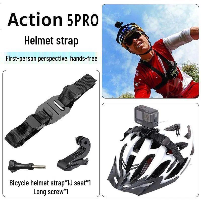 DJI Action5Pro/43 Camera Accessories: Chest Strap, Headband, Backpack Clip, Tempered Film, Helmet Strap