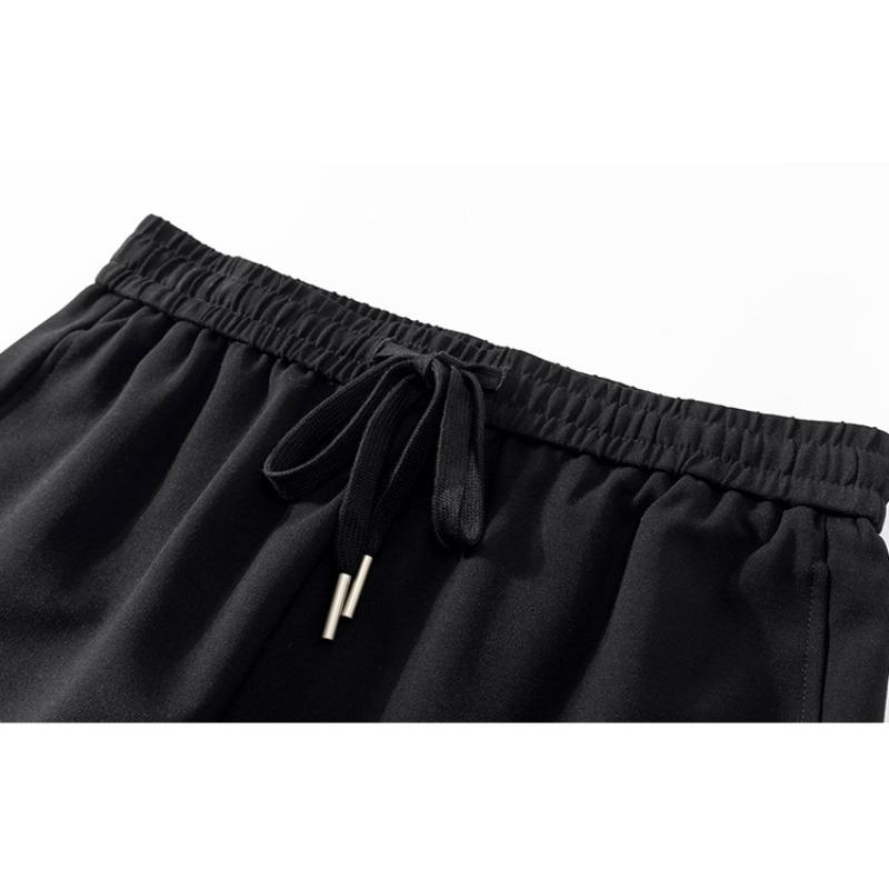 Damen Übergröße Weitbein Kordelzug Hose Herbst Drapierte Gerade Freizeithose
