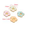 5pcs Stainless Steel 18K Gold Color Enamel Colorful Flower Charms Pendants for DIY Jewelry Necklace Making Bracelets Accessories