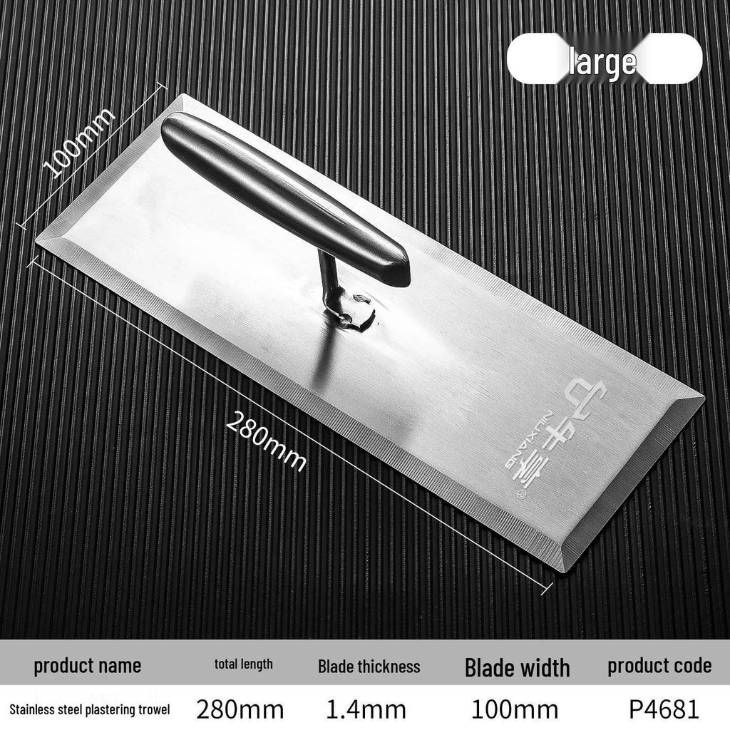 Stainless Steel Plastering Trowel and Putty Scraper Tool for Masonry and Wall Finishing