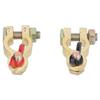 2pcs Universal Battery Terminal Clamps Pure Copper Positive Negative Top Post Connectors for Car