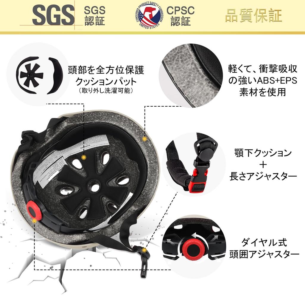 Glerc Helmet and Protector Bicycle Sports Helmet for Elementary School and Junior High School Features and Wrist CPSC SGS 3D Protective Adjustable