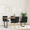 VidaXL Dining Chairs Set of 4 Black Fabric, Chair, Living Room Chair, Accent Chair, Kitchen Chair, Dining Room Seat 3315395