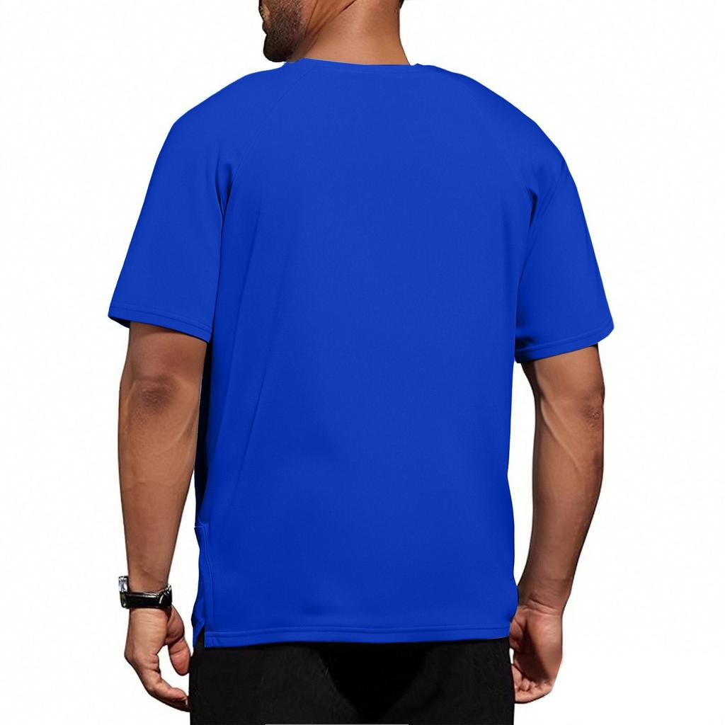Pánské ležérní sportovní fitness barevné pánské tričko základní tričko s krátkým rukávem