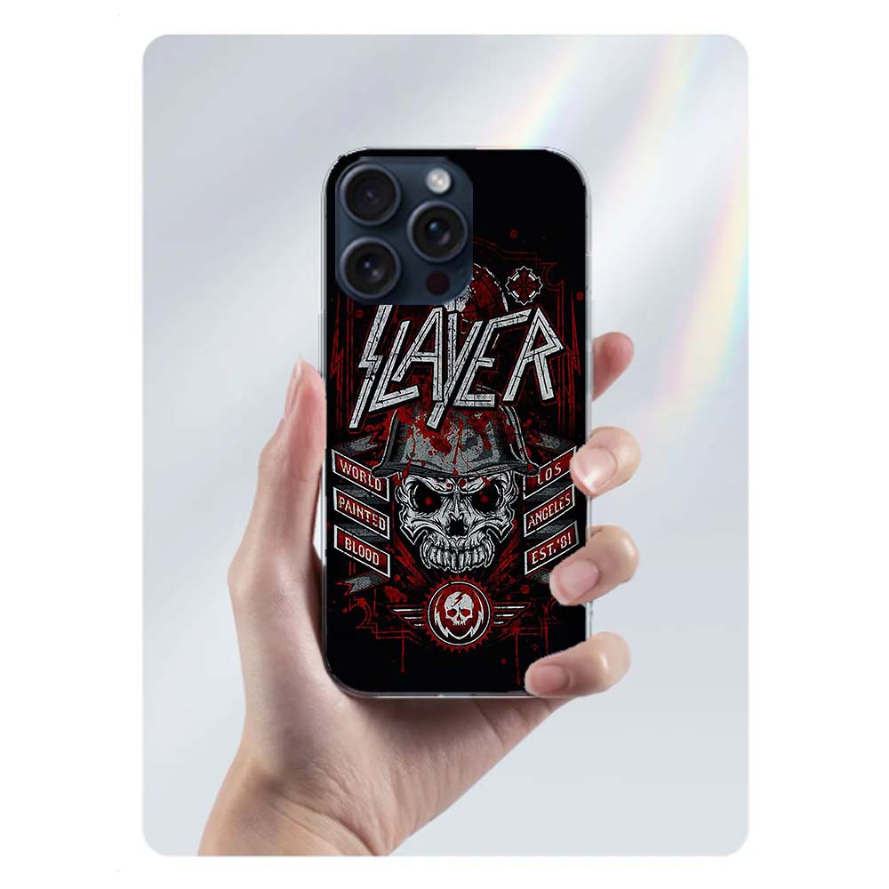 Slayer Heavy Metal Rock Band Capa Phone Case For Iphone 17 Air 16 Pro Max 15 12 Pro 14 Plus 17E 16E 11 13 Mini Cover Cases Funda
