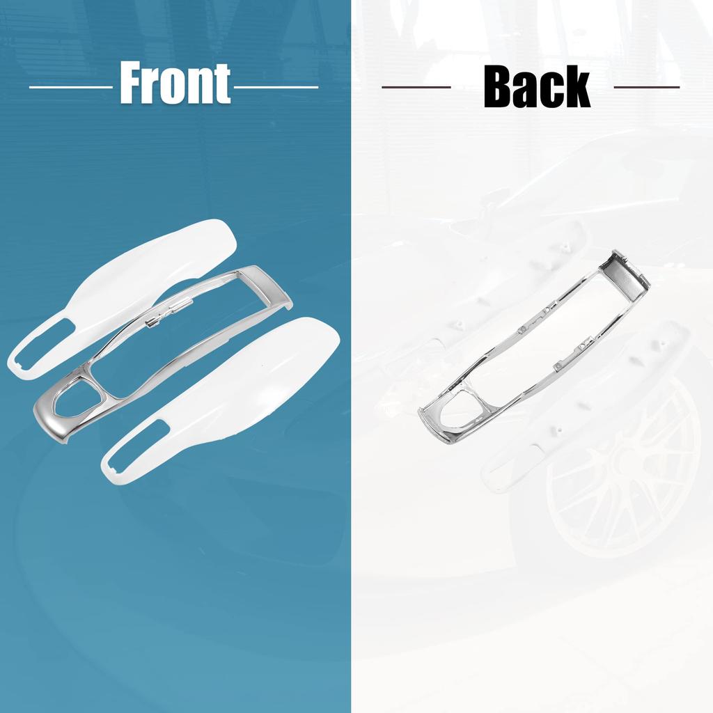 ACROPIX Car Remote Key Cover Case for Porsche and Macan, 3-Piece Set, White