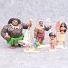 Captivating Moana 6 Pcs Action Figures Dolls Ideal For Playtime And Decoration