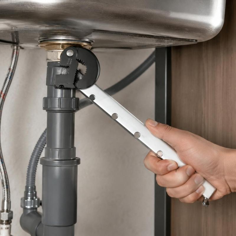 11" Basin Wrench, Sink Wrench, Adjustable Tap Nut Spanner Basin Spanner, Capacity of 3/8" to 1-1/4"