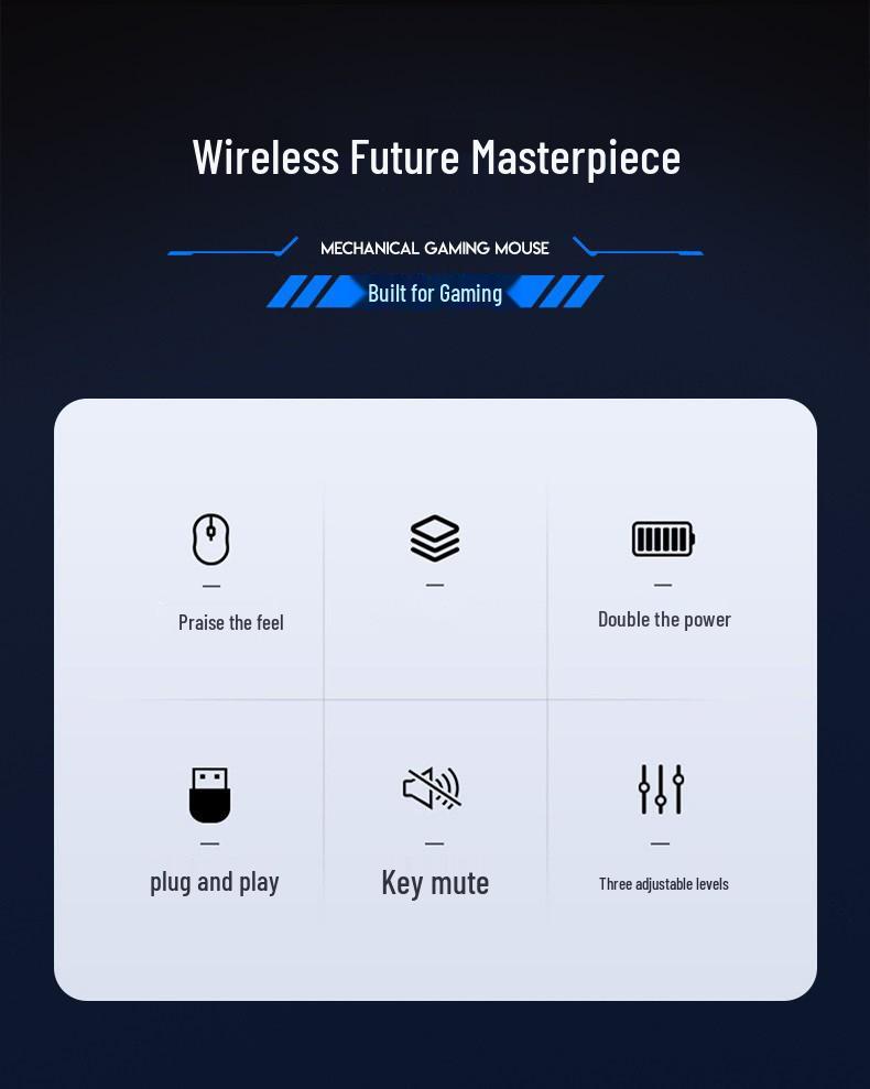 Wrangler Dual-Modus Kabellose Bluetooth Typ-C Wiederaufladbare Stille Gaming-Maus