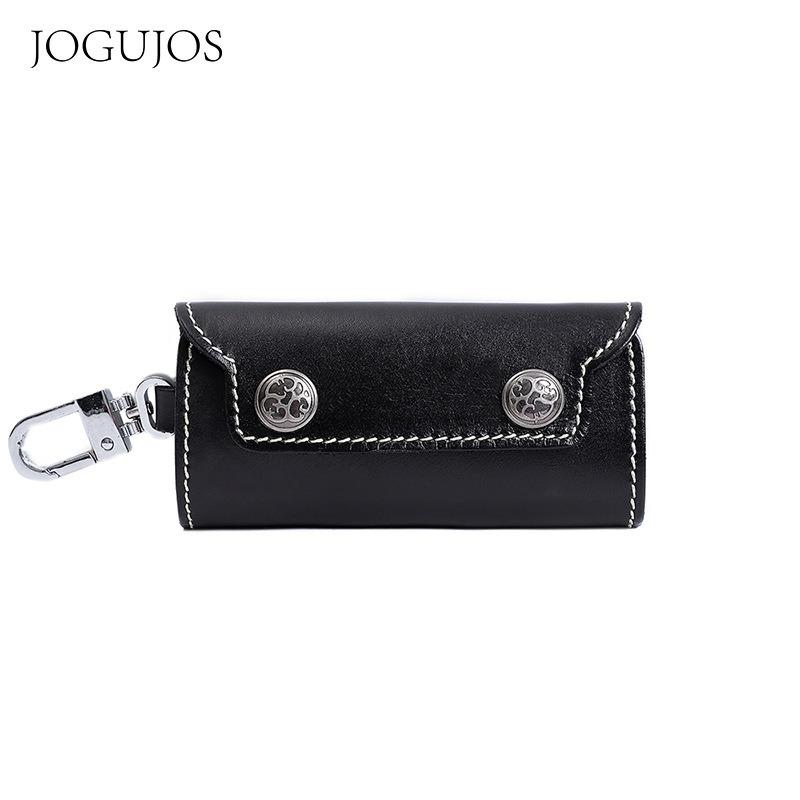 

High-texture vegetable tanned leather key bag, waist car door key bag, retro handmade first-layer cowhide key bag.