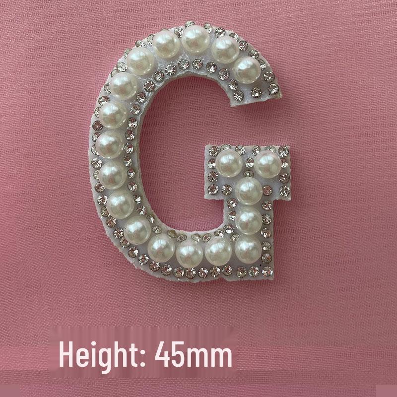 DIY Pearl & Rhinestone Iron-on Letter Stickers - 26 Alphabet Designs for Hat Decoration