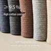 Zhuji Men's Mid-Tube Pure Cotton Socks - Double Needle, Sweat-Absorbent, Breathable, Black, All-Season Business Wear.