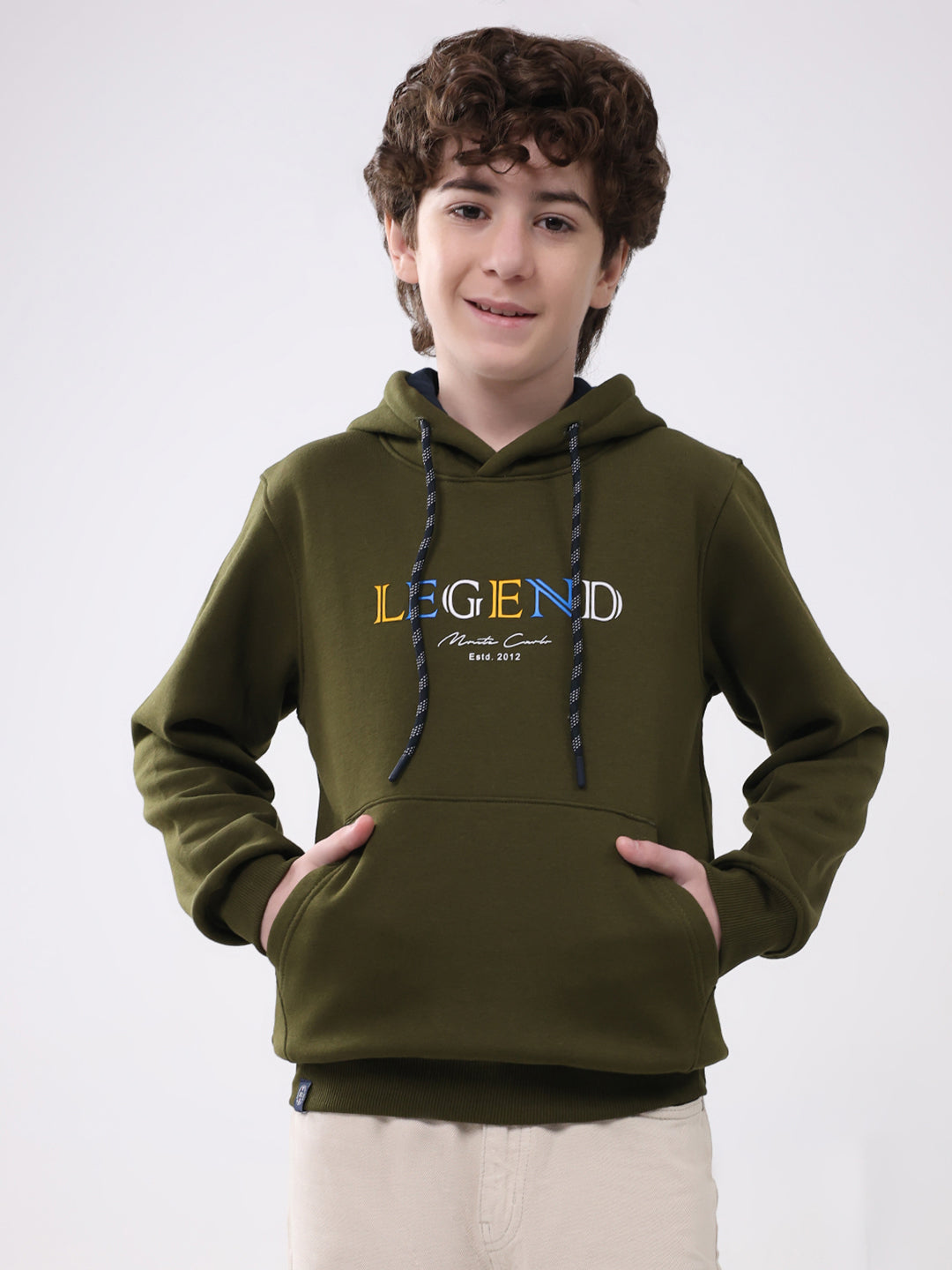 Monte Carlo Boy Regular Fit Olive Sweatshirt 5-6 Years