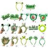 Cosplay Party Cute Green Frog Headband Woman Girls Makeup Washing Face Headwear