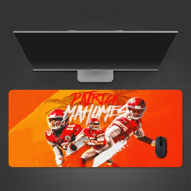Patrick Mahomes Mouse Pad, Large Gaming Desk Mat, Non-slip XXL Mousepad for Laptop & Tablet, Mini PC Playmat with Stitched Edges
